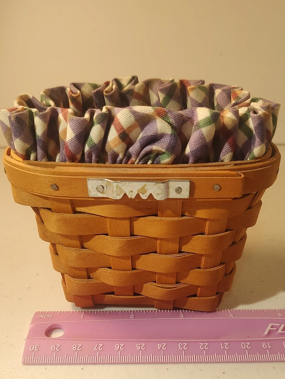 Longaberger 1999 Hostess Oregano Basket, Liner And Plastic Protector
